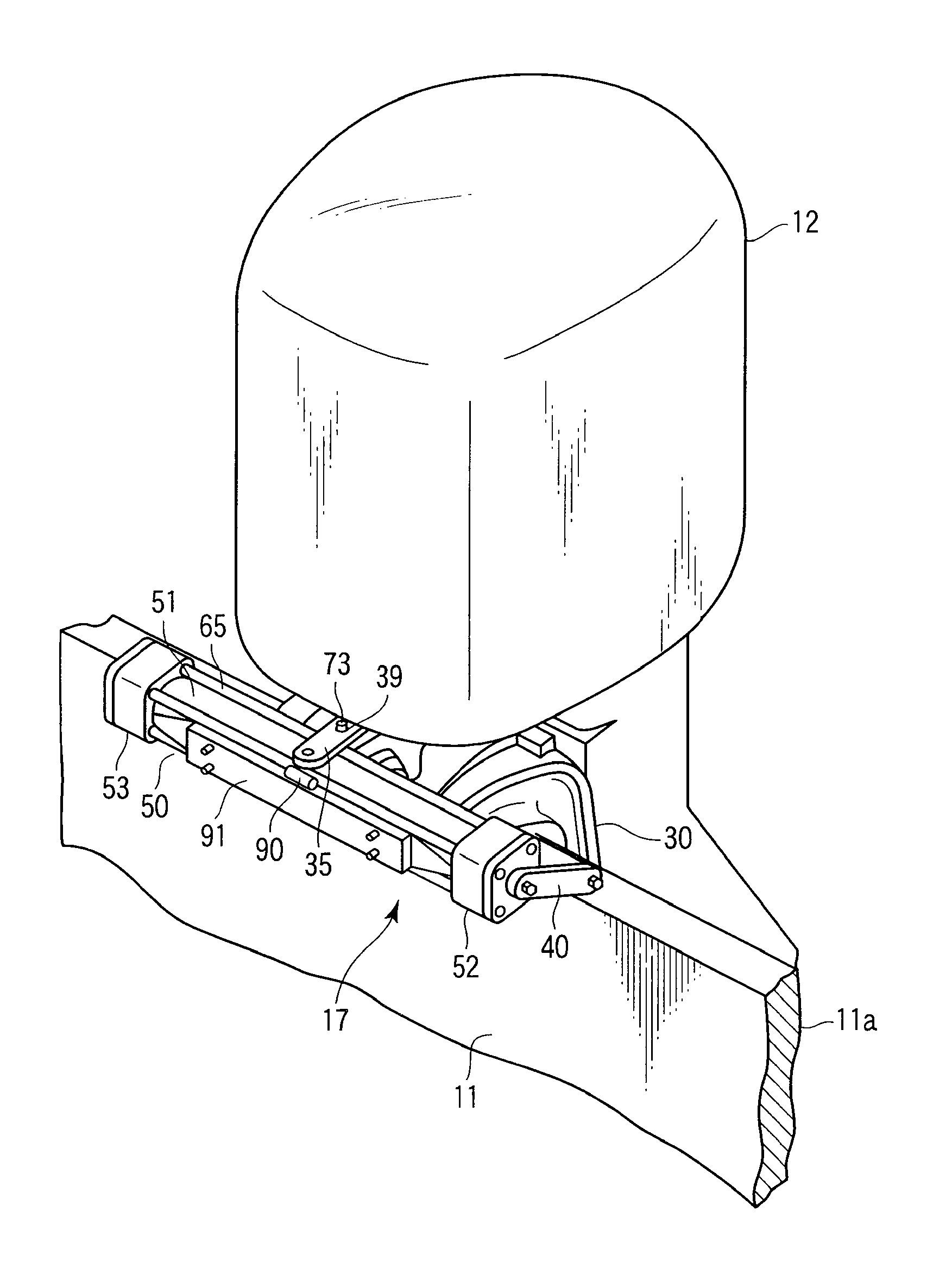 Steering apparatus for outboard motor