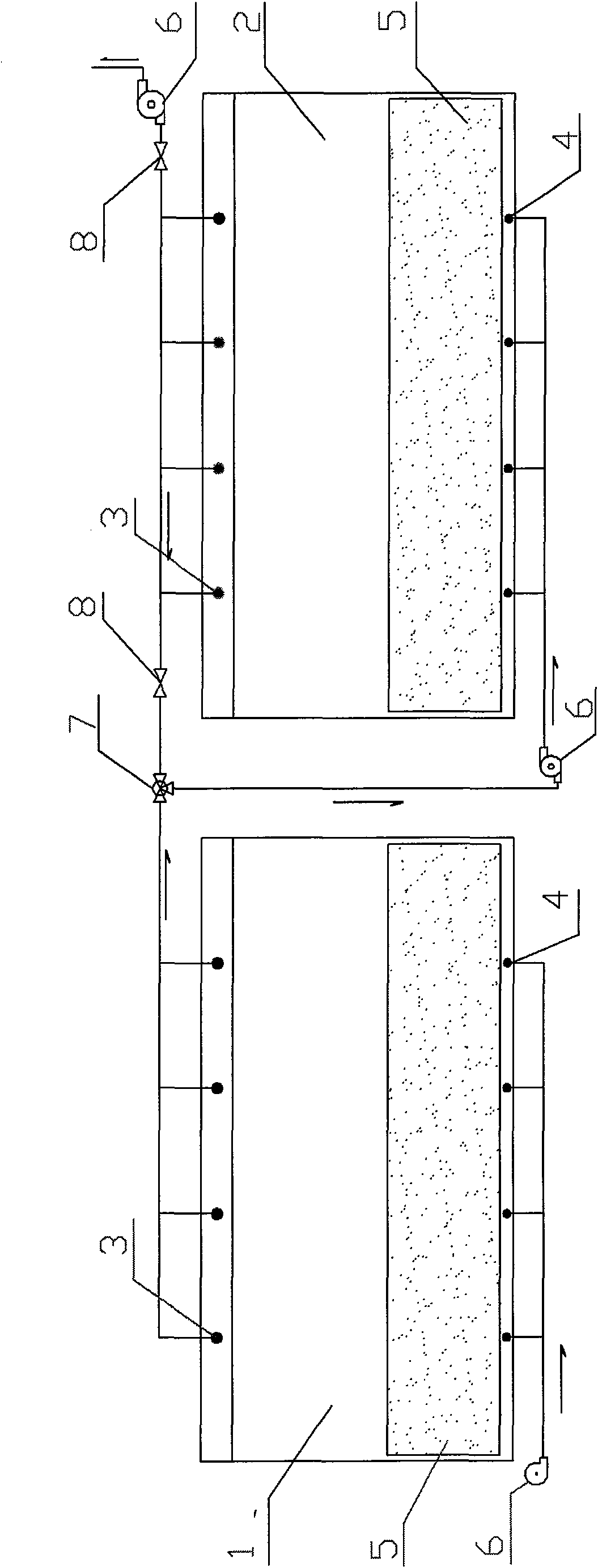 Recycling and emission reduction method of gases in sludge aerobic treatment