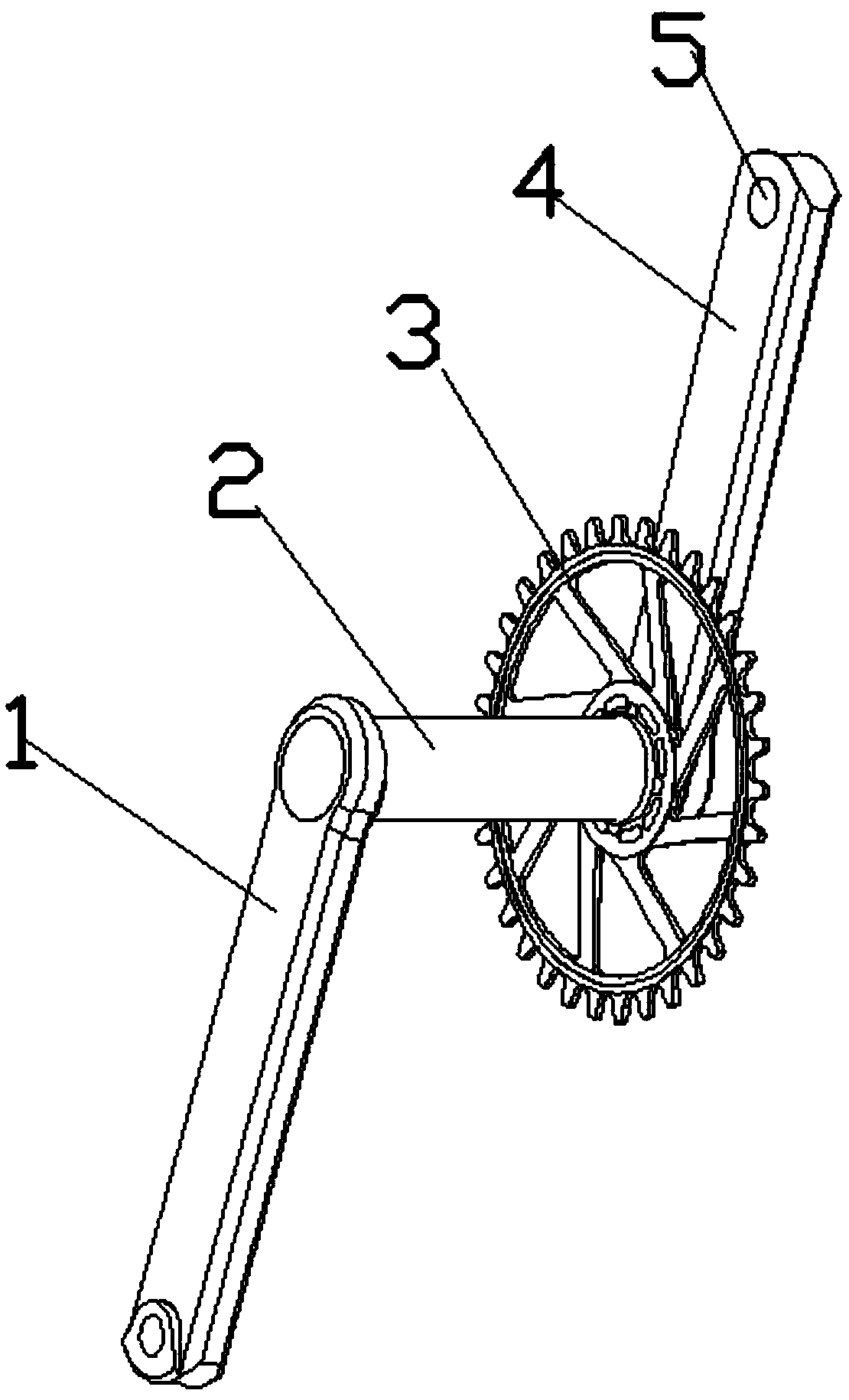 Bicycle crank shaft rod assembly