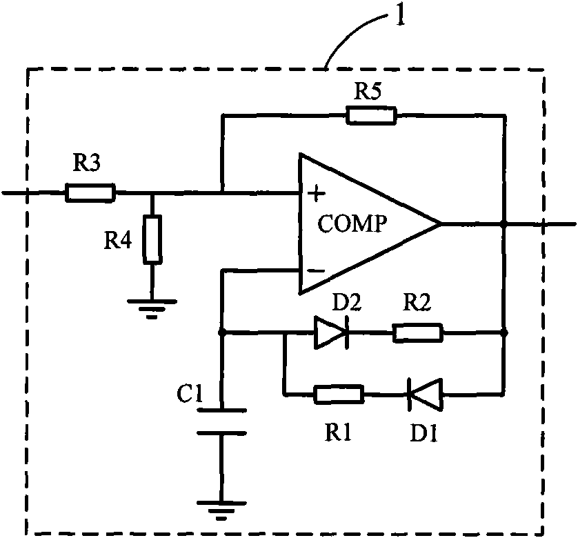 Battery discharge circuit, power supply and LED lamp