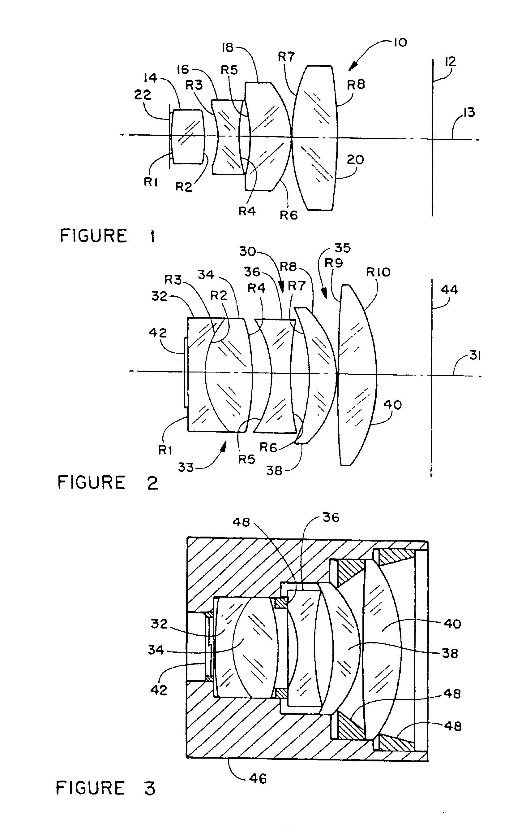 Lens with external aperture stop