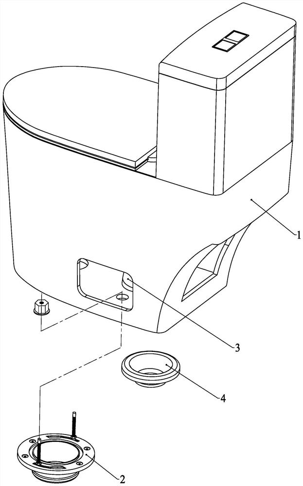 A built-in installed and fixed toilet and its installation and fixing method