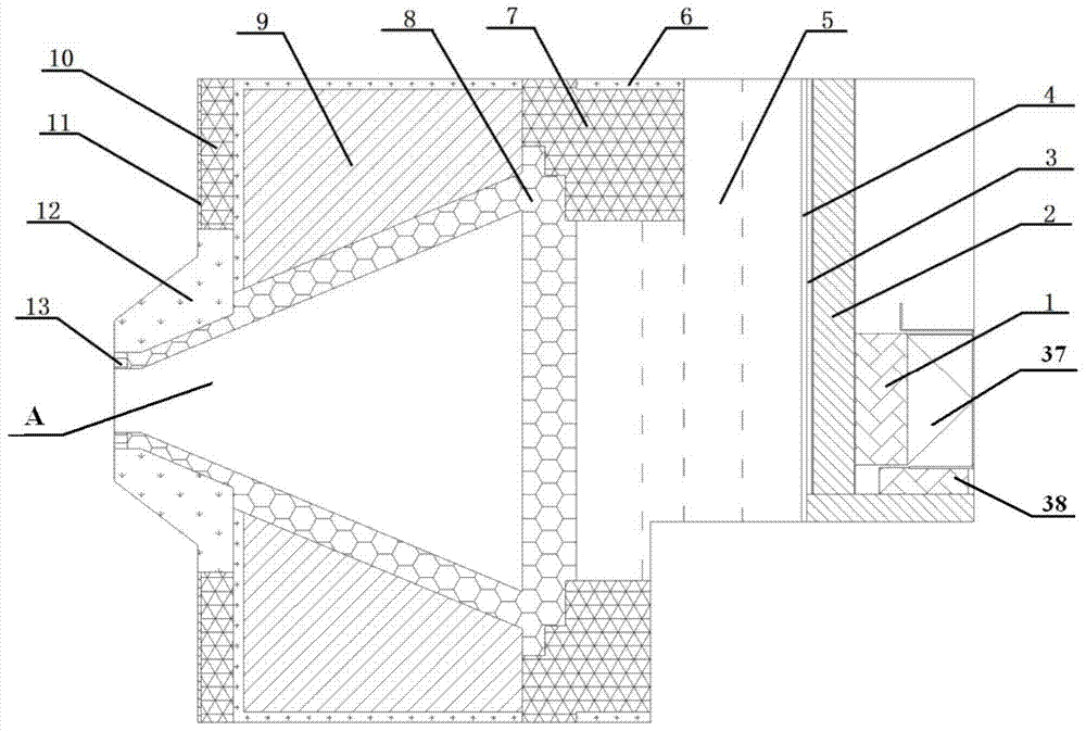 A stack of anti-cancer nuclide neutron knives in a three-irradiated block layout