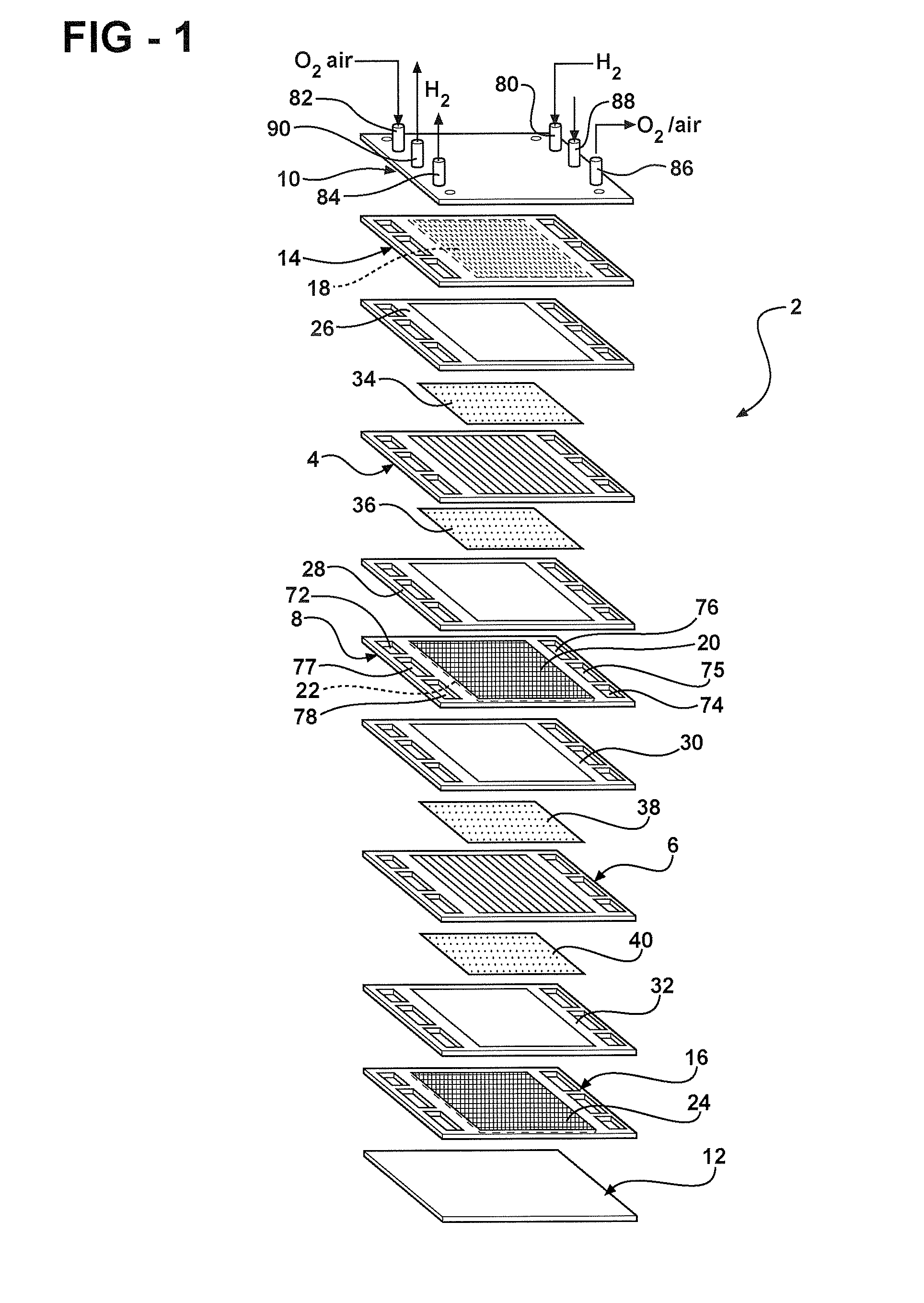 Method for fuel cell start-up with uniform hydrogen flow