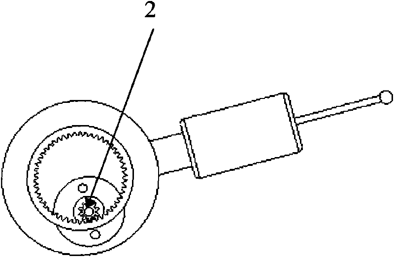 Internal-tooth gear driven type rotary measuring head base