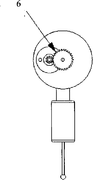Internal-tooth gear driven type rotary measuring head base