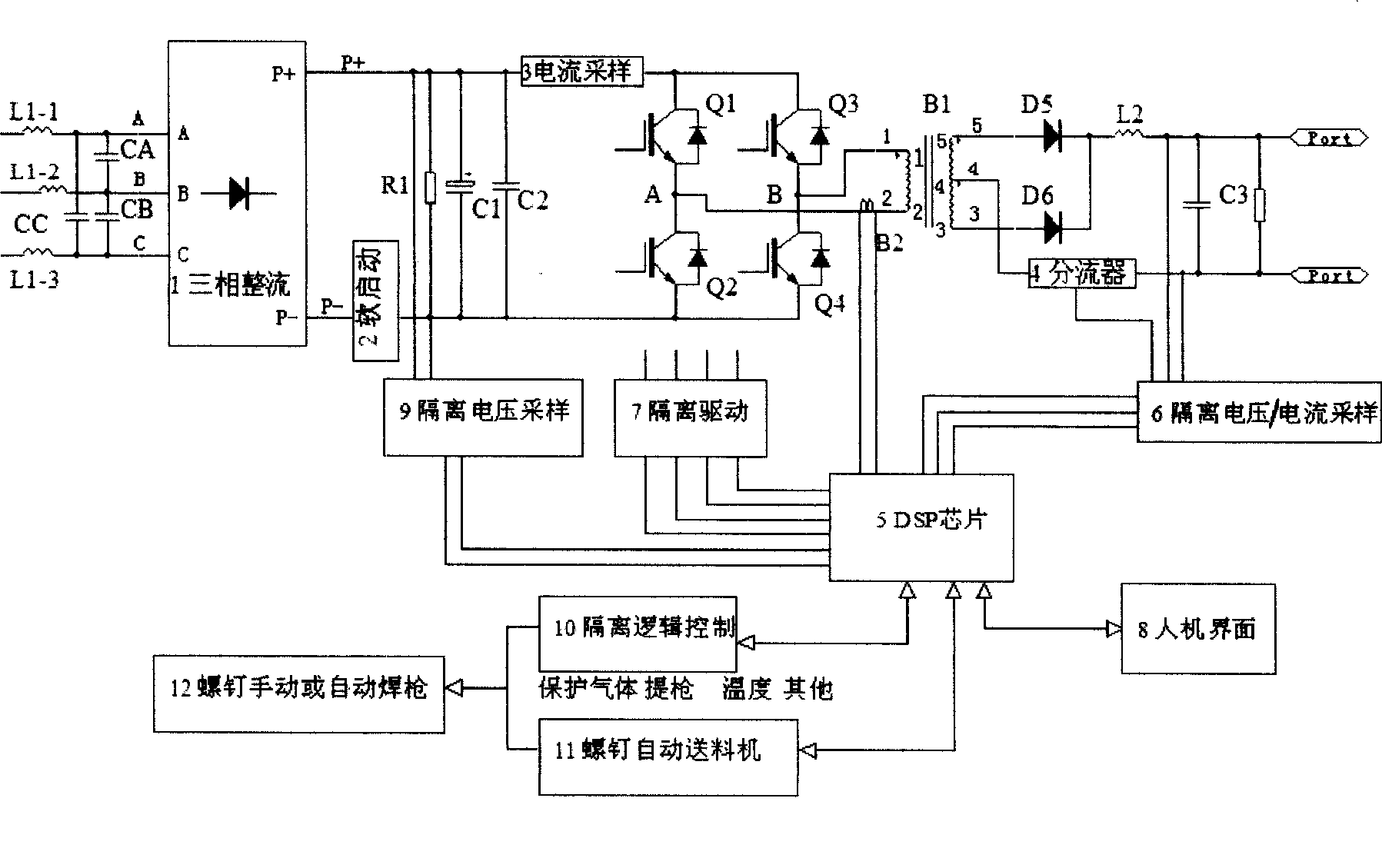 High-frequency inversion stud welding equipment and controlling means thereof