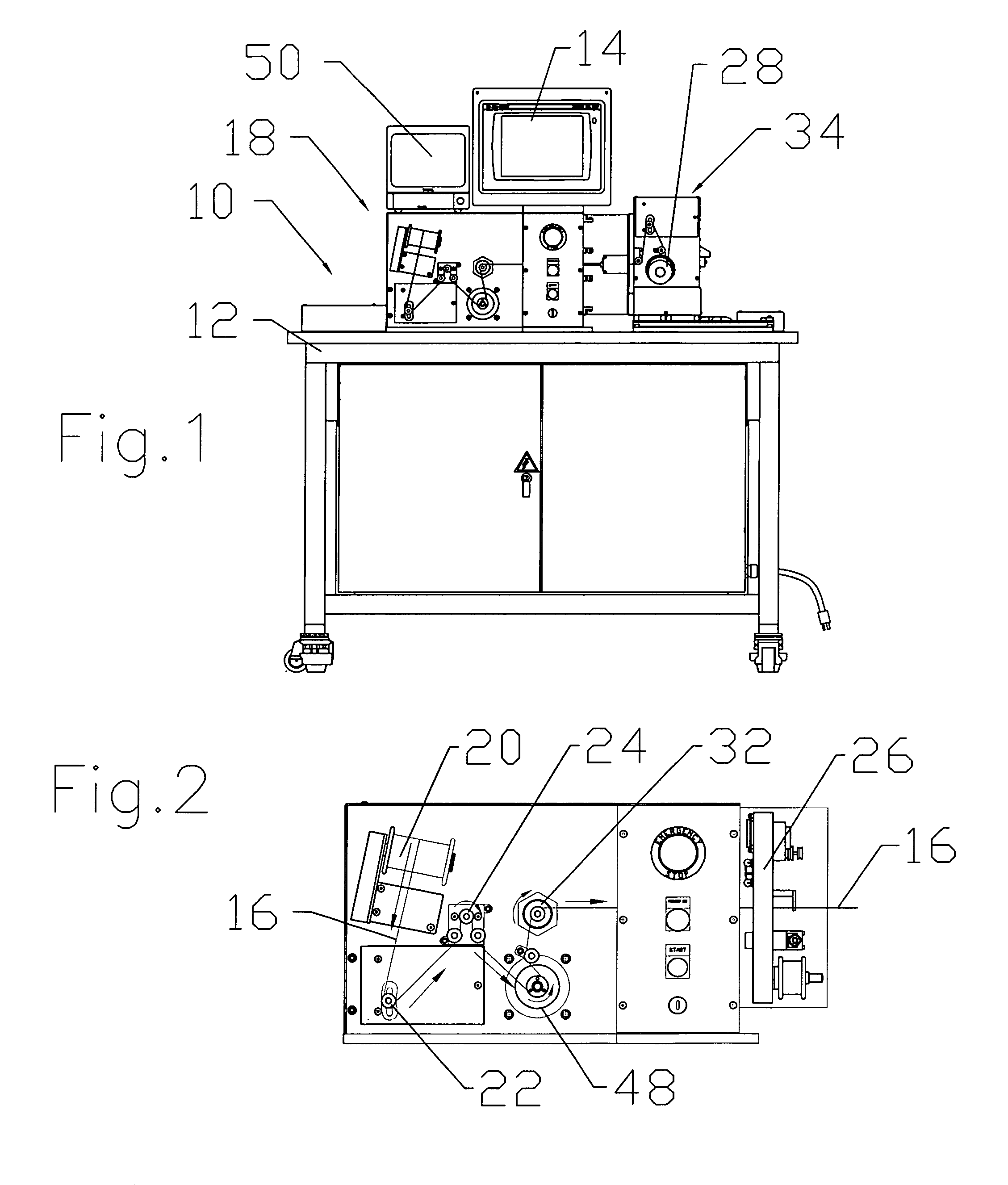 Tension control system for a continuous winding machine