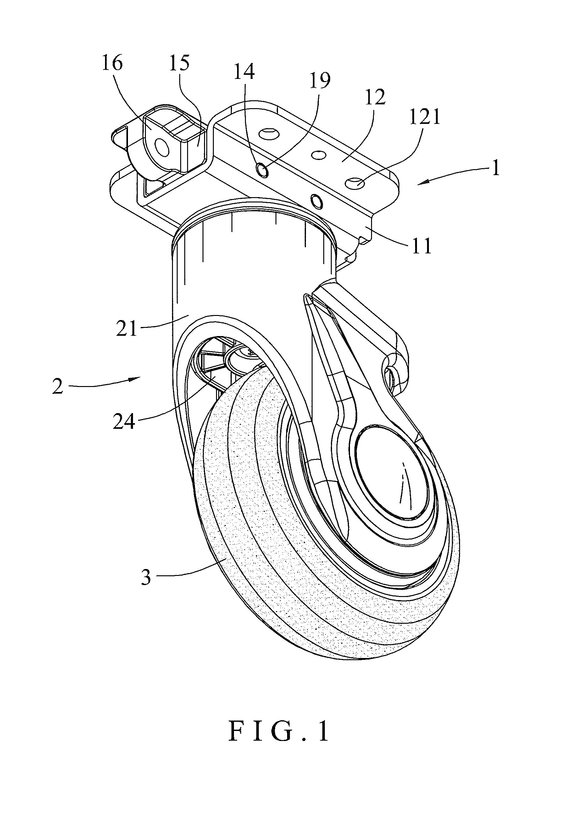 Combination castor brake system whose castor assemblies are braked and positioned simultaneously
