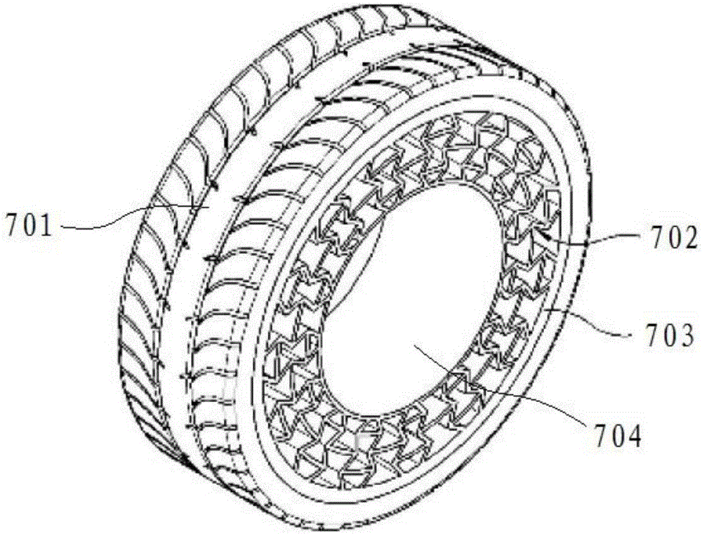 Airless tire and automobile