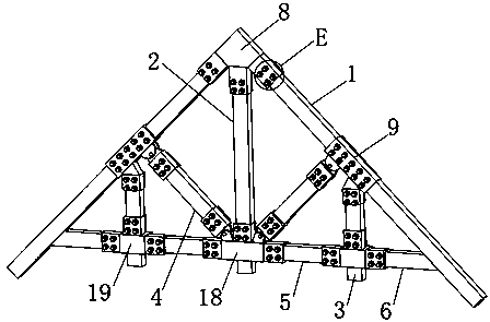 Steel/wood combined truss connection structure