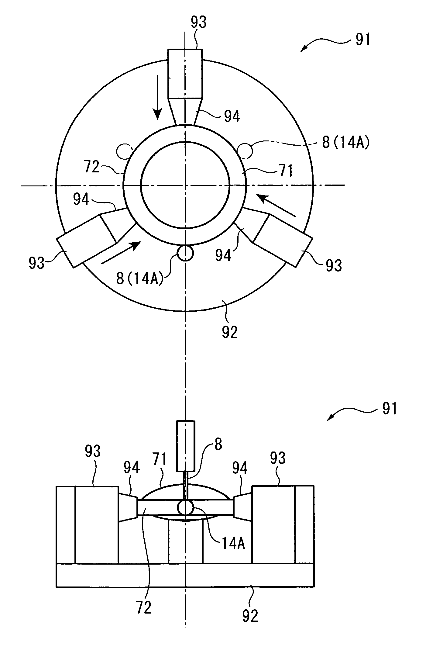 Method of measuring front and back surfaces of target object