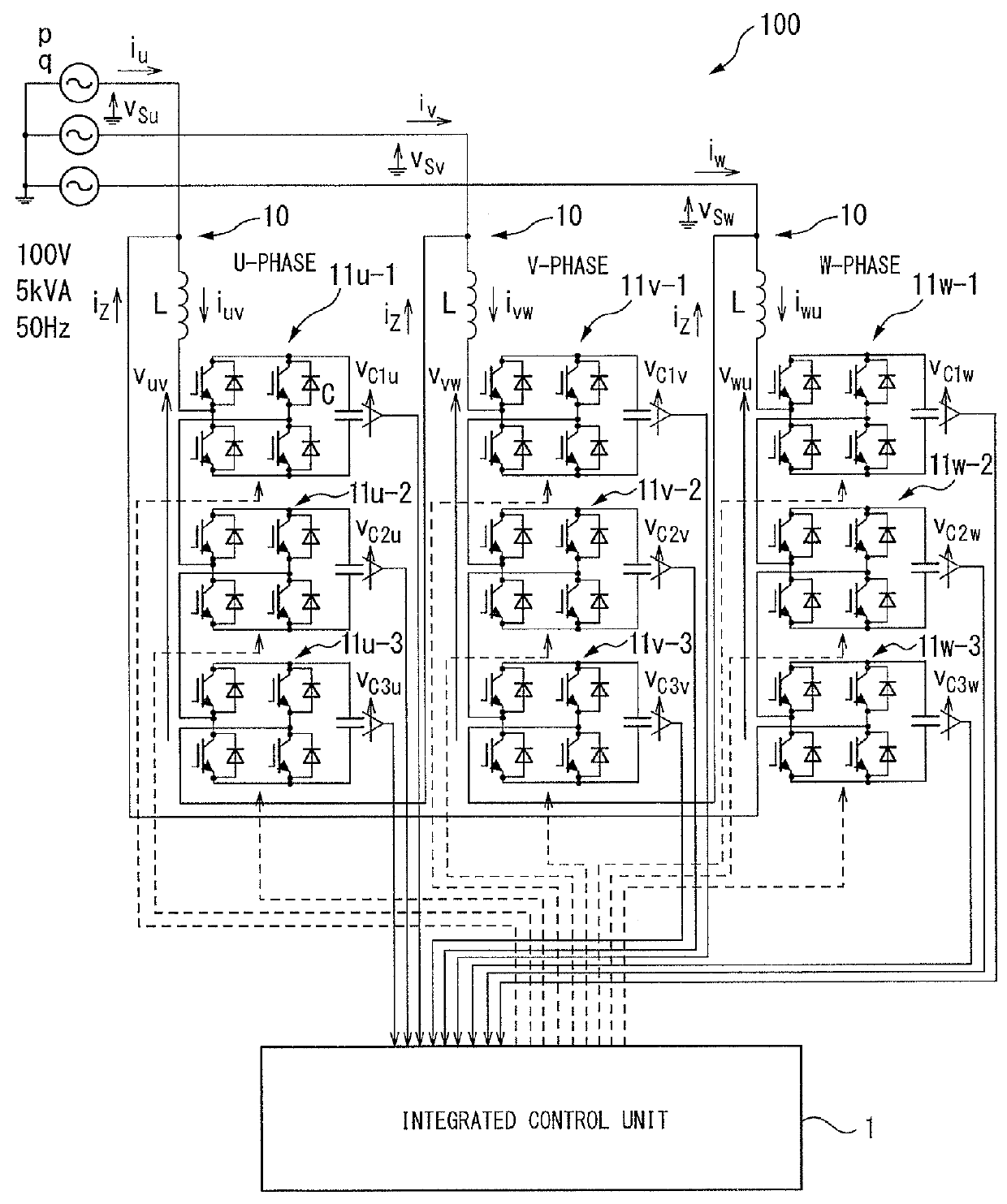 Power converter and method for controlling same