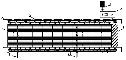 Continuous thin-layer single-layer thermal pouring blast furnace slag dry granulation device and its application method