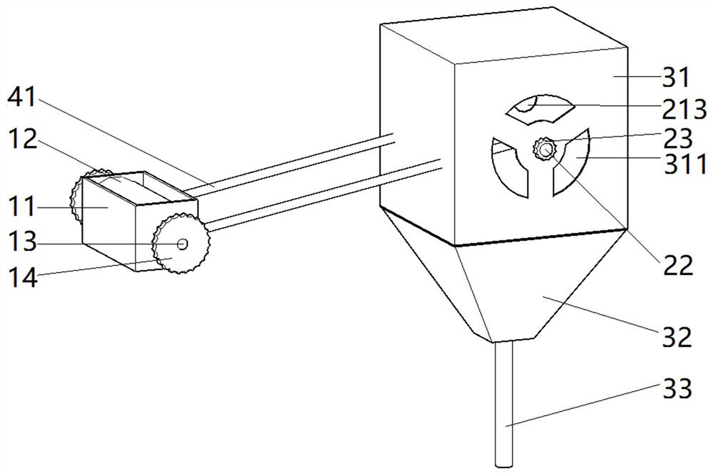 Sesame powder mixing device