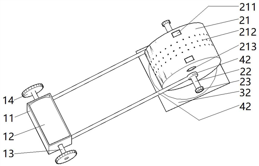 Sesame powder mixing device