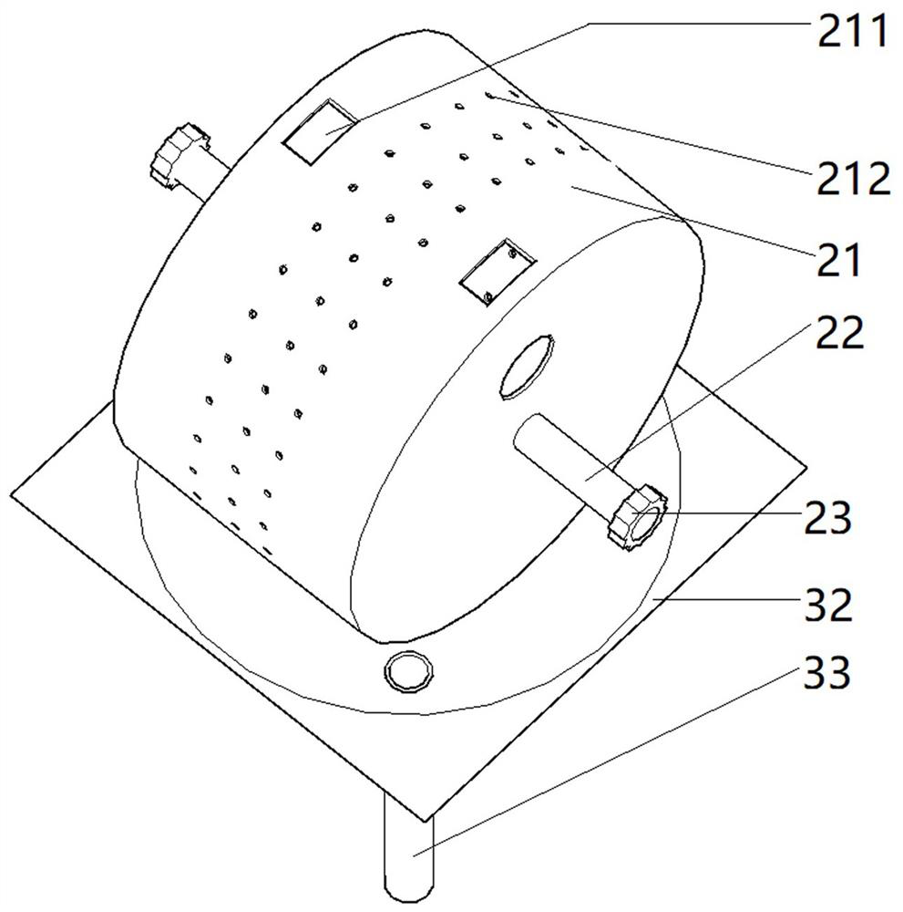 Sesame powder mixing device