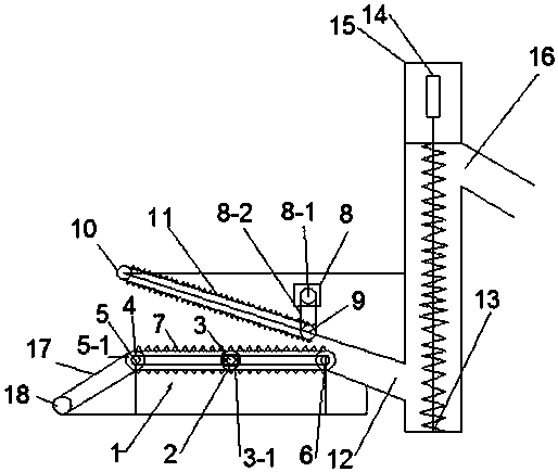 Automatic line production device for garbage transportation