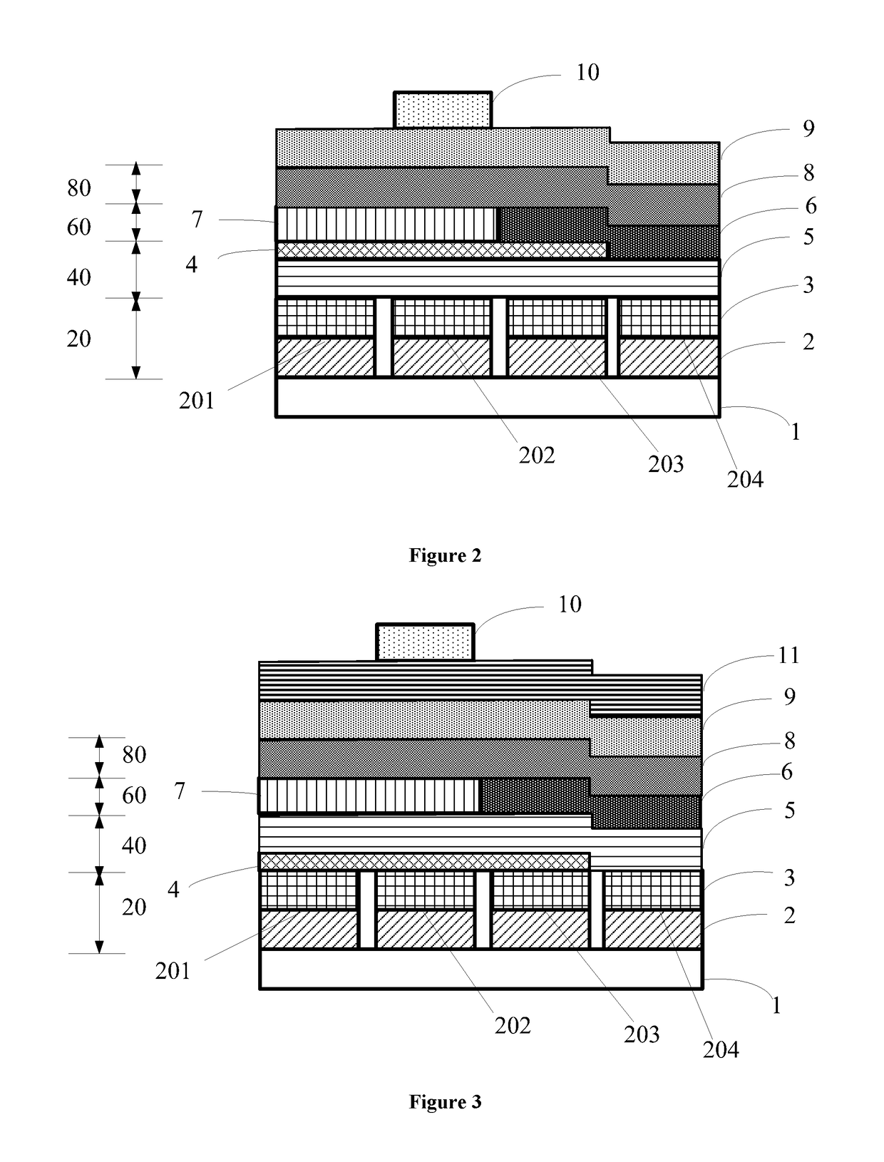 Organic light-emitting pixel including four sub-pixels having adjusted microcavity distances