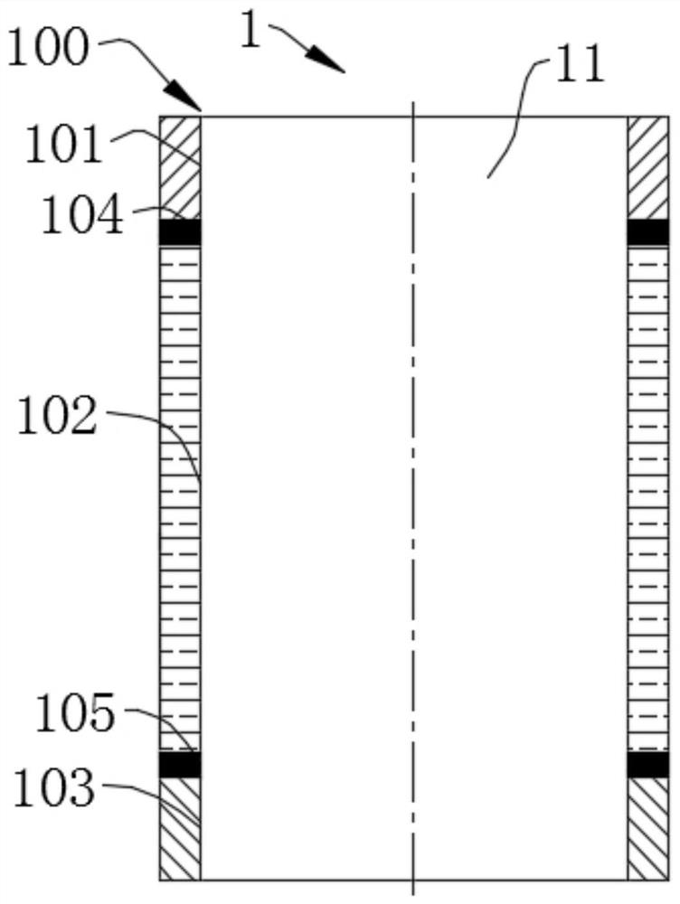 Cylinder sleeve with inner circle axial transition layers