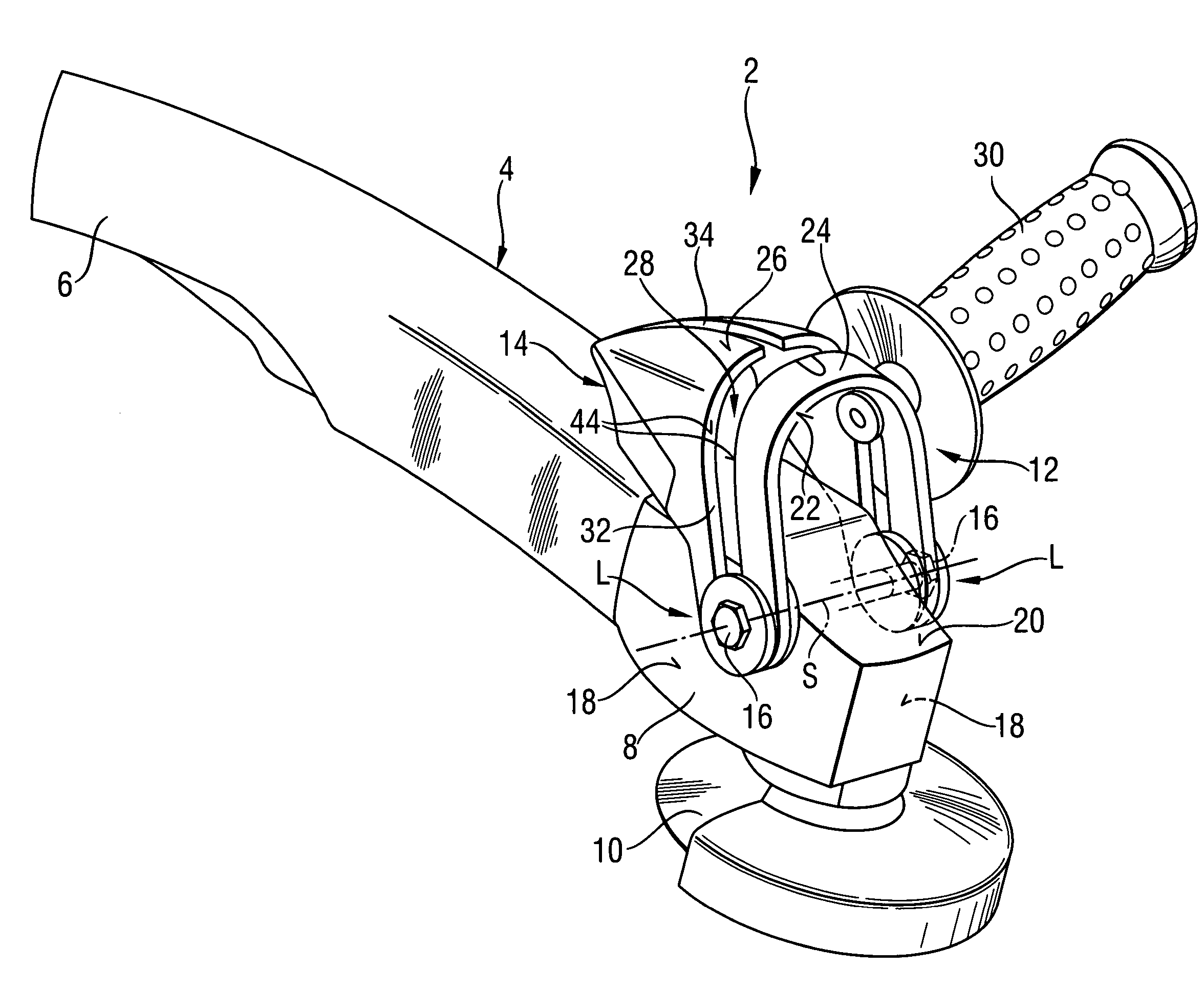 Hand-held power tool with an auxiliary handle
