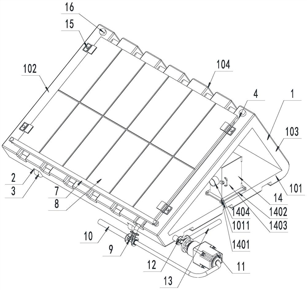 Plastic photovoltaic support with intelligent waste heat recovery function