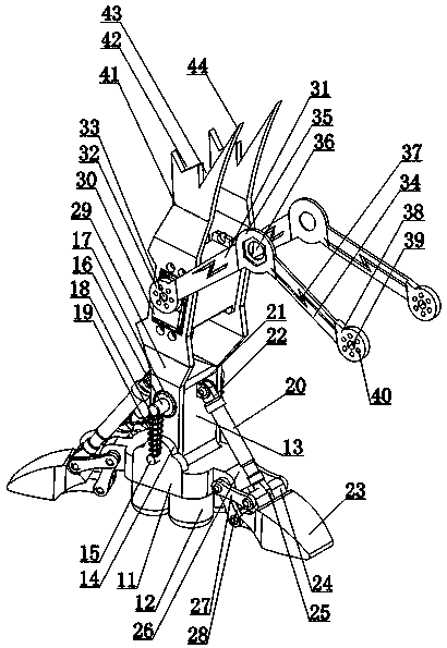 Ceramic membrane drum adjusting arm device for sewage treatment