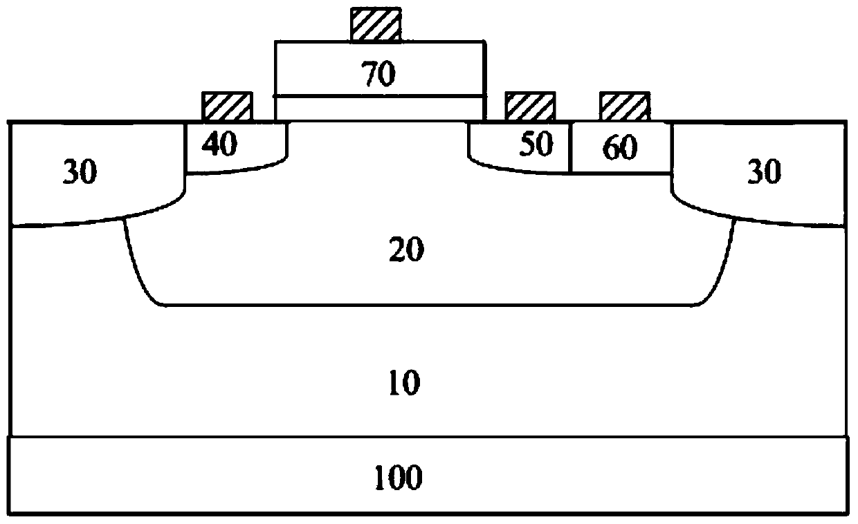 Method for measuring electric leakage of PMOS device