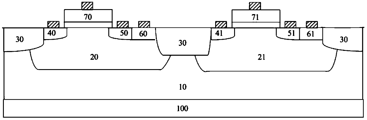 Method for measuring electric leakage of PMOS device