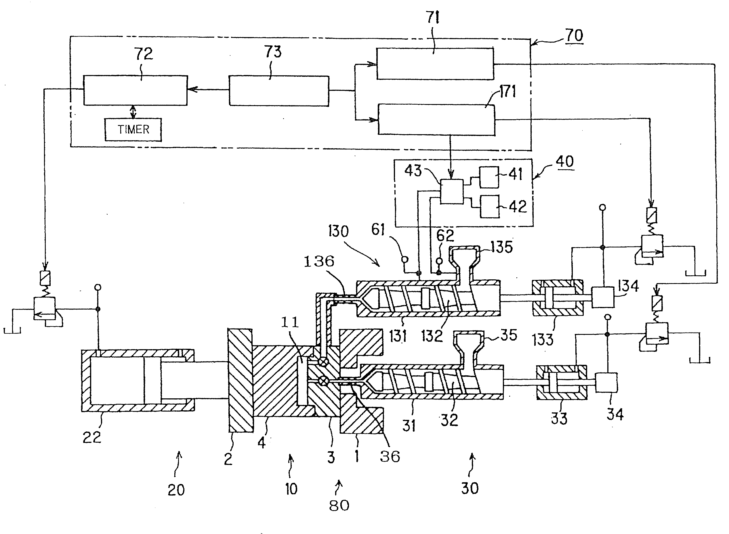 Method for multilayer molding of thermoplastic resins and multilayer molding apparatus