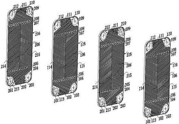 Plate-type heat exchanger with secondary throttling function