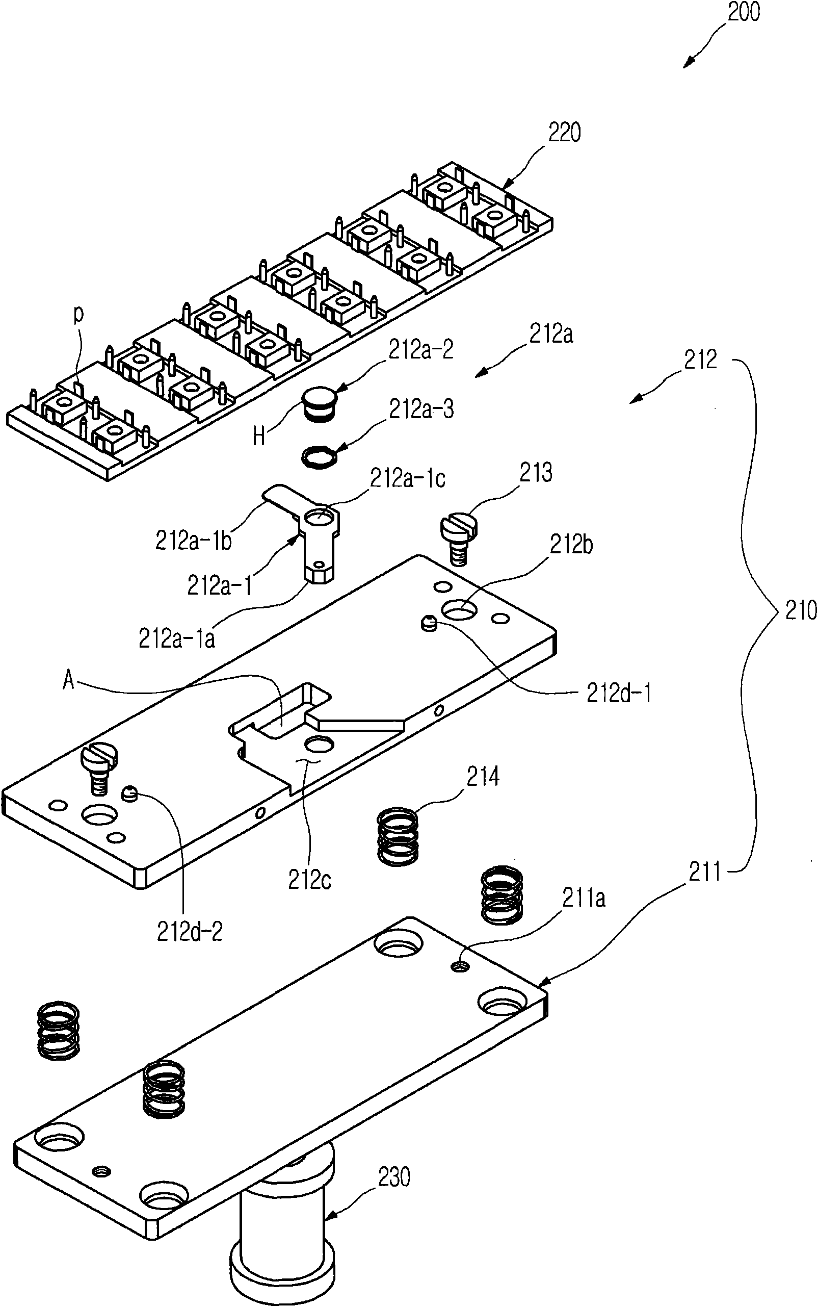 Opening device for test handler