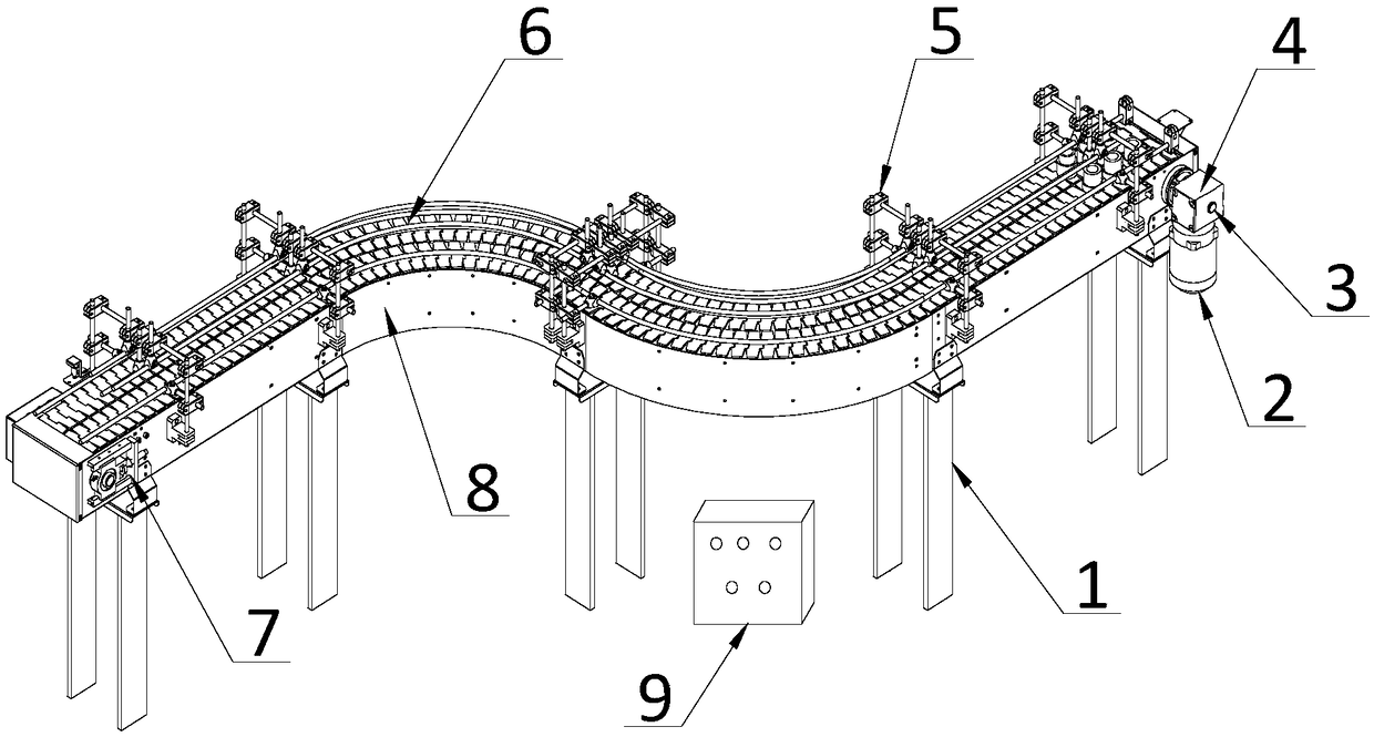 Conveying belt system in Tetra Fino Aseptic fresh milk packaging machine