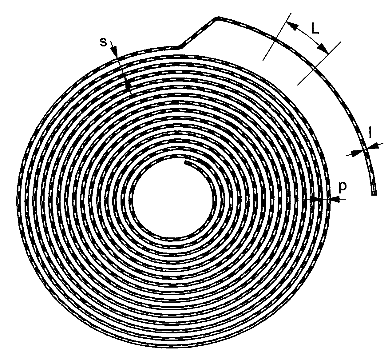 Spiral spring made of athermal glass for clockwork movement and method for making same