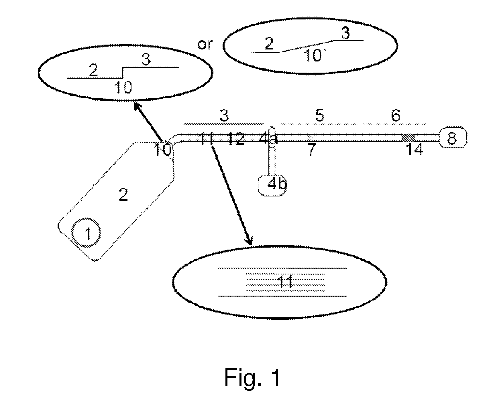 Integrated separation and detection cartridge with means and method for increasing signal to noise ratio