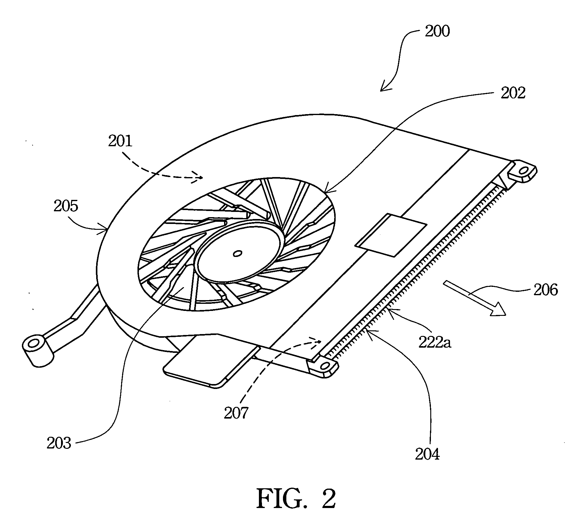 Heat dissipation module with noise reduction