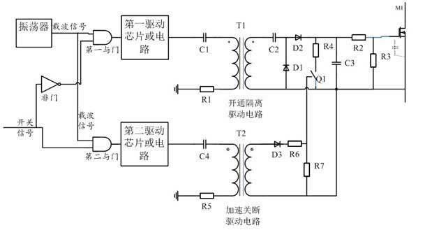 Insulation driving circuit of power switching tube