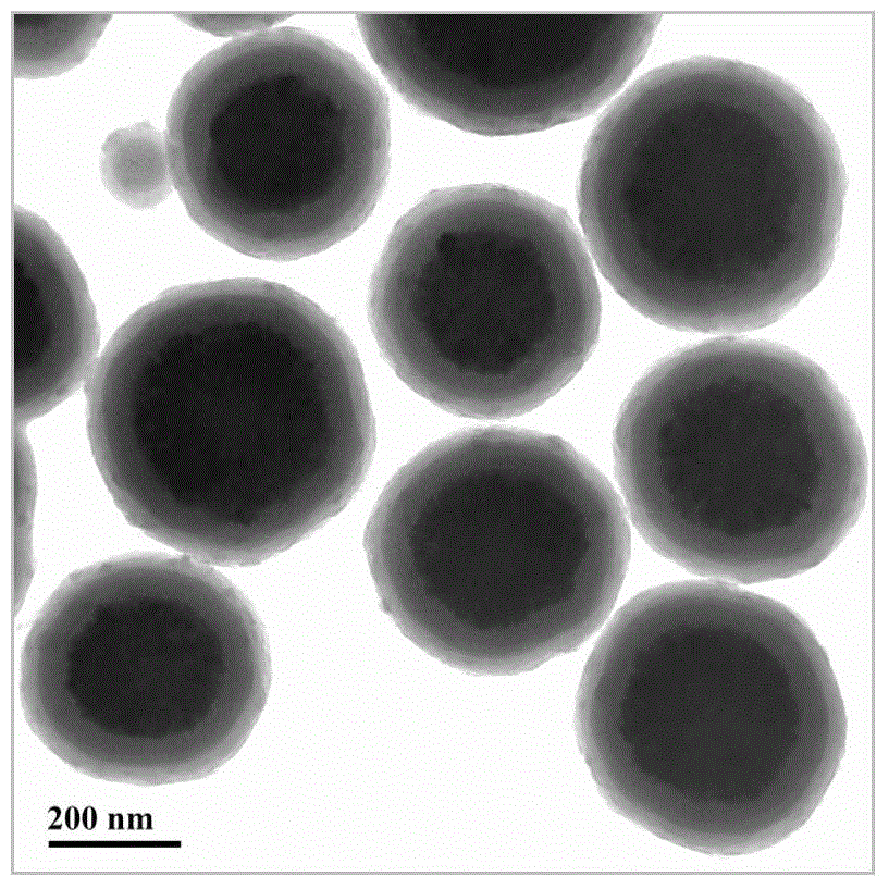 Composite nanometer material with core-shell structure, preparation method and application of composite nanometer material