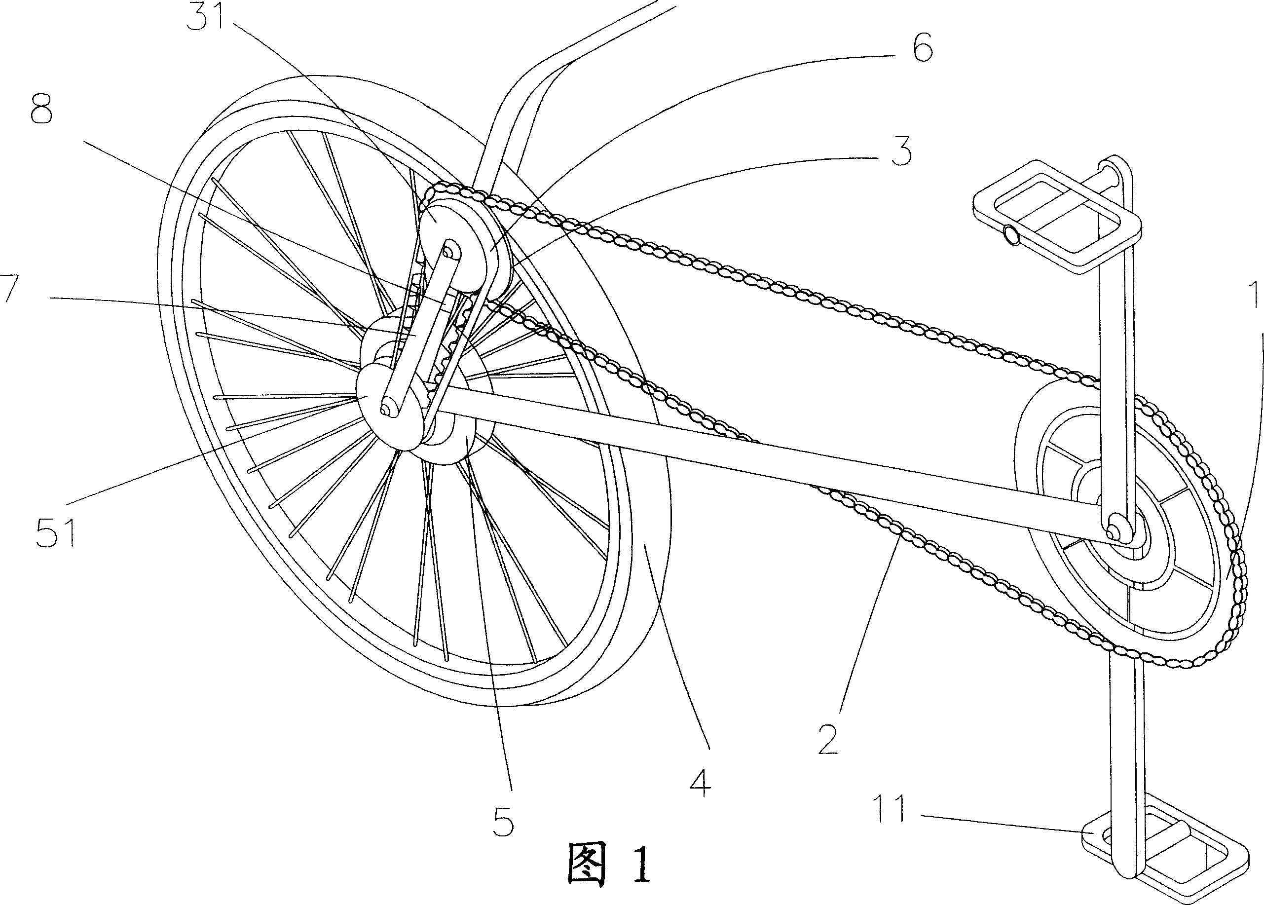 Automatic speed variator for bicycle