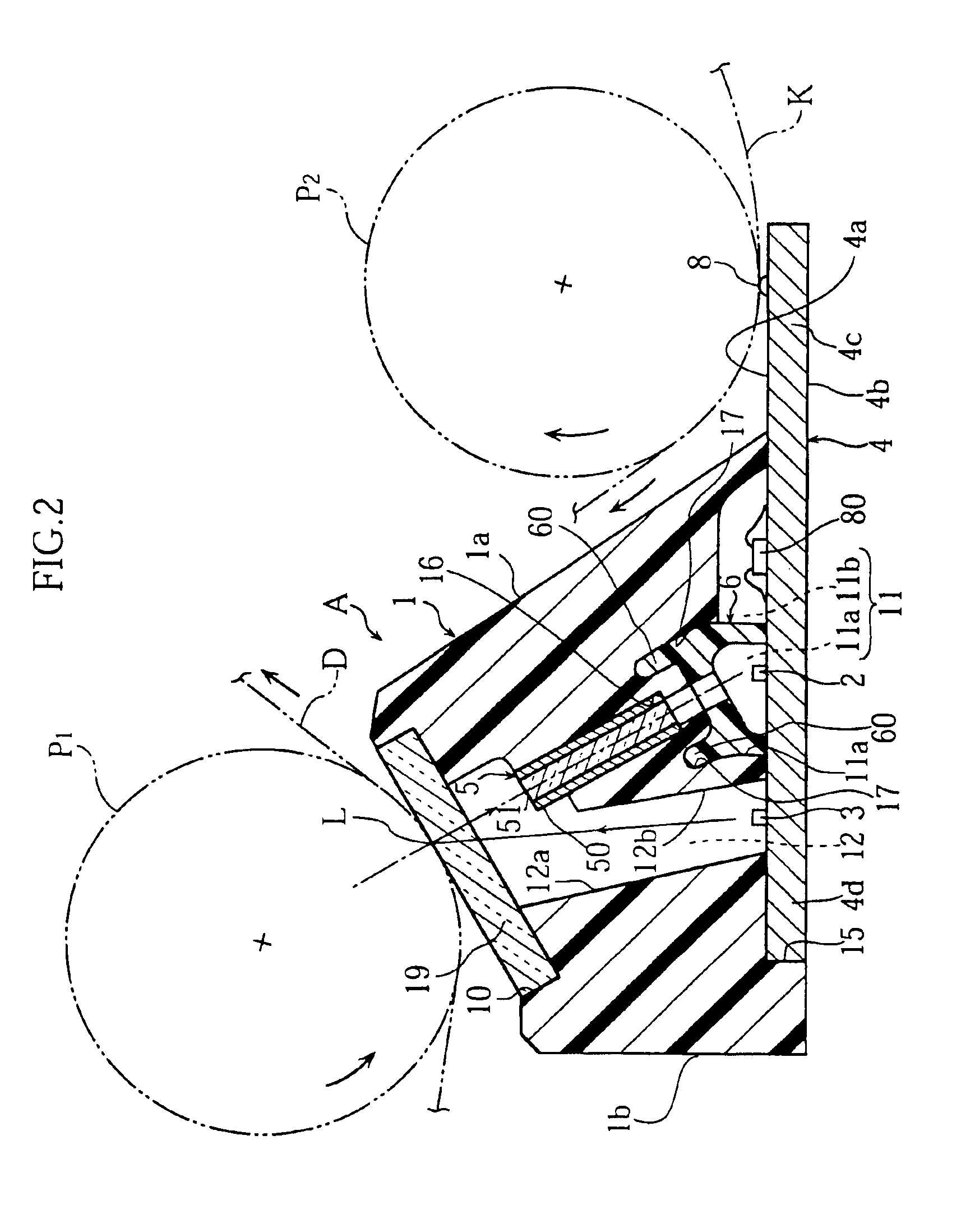 Integrated image-reading/writing head and image processing apparatus incorporating the same