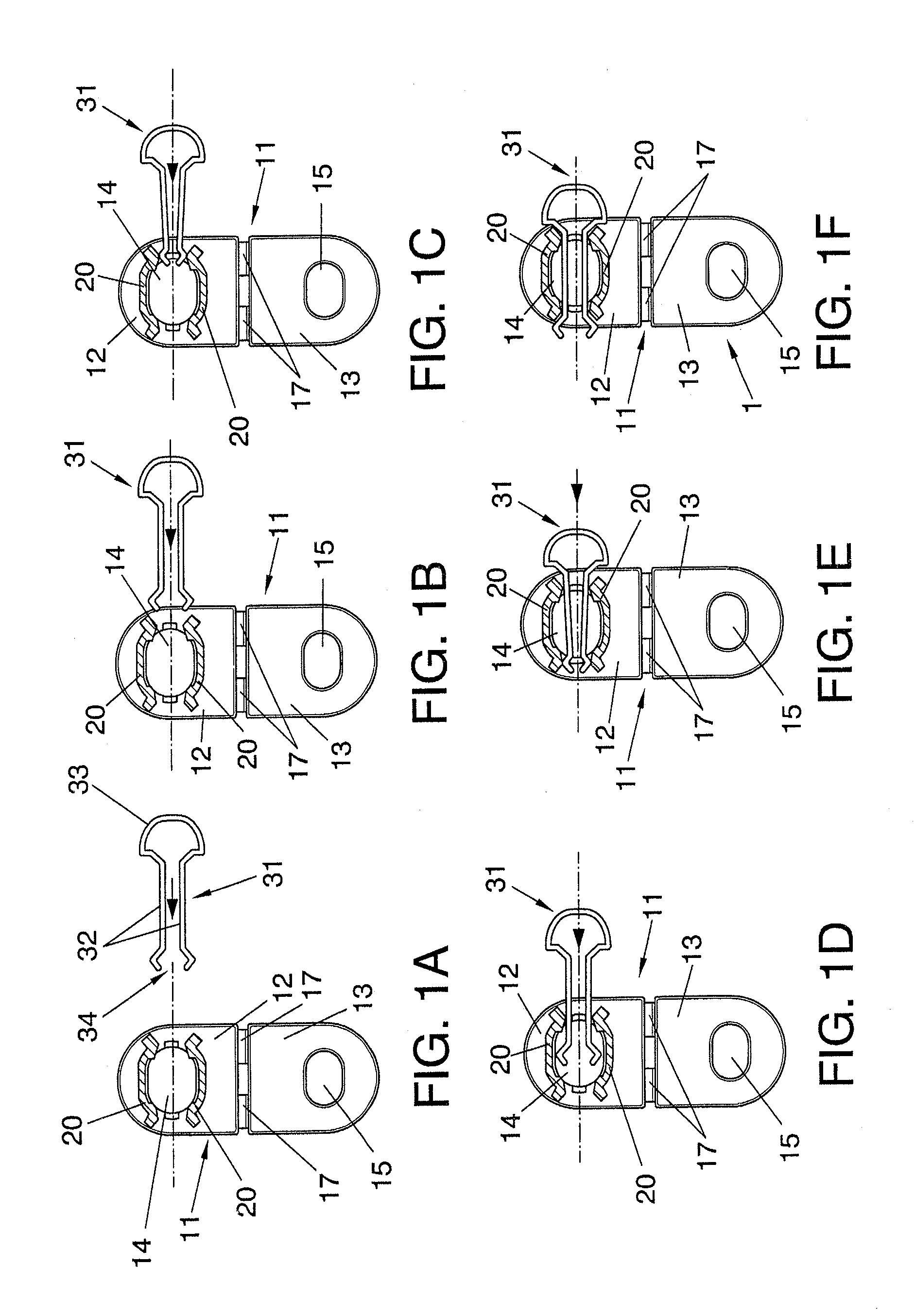 Attachment device for attaching a glass pane of a vehicle to a carrier of a window regulator of a vehicle, glass pane assembly, window regulator assembly, and process of assembling and disassembling