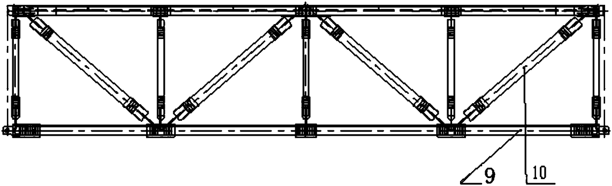 Composite-metal combined large-span bridge with lower chord reinforcing system