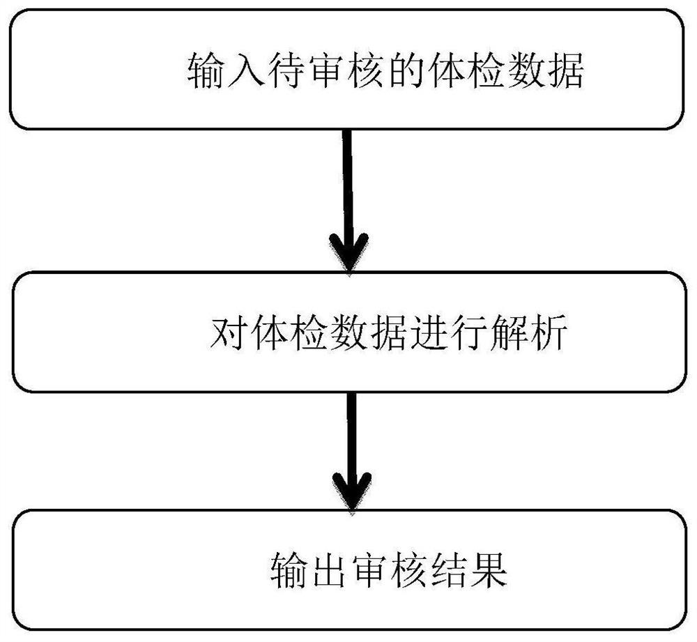 Physical examination result automatic auditing method and system, electronic equipment and storage medium