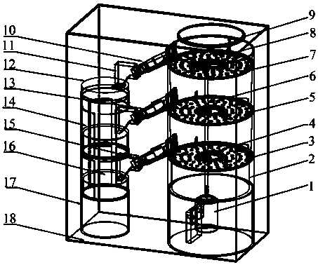 Layered coin separating device