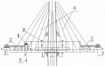 Superposed beam cable-stayed bridge deck crane method applied in mountainous area