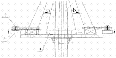 Superposed beam cable-stayed bridge deck crane method applied in mountainous area