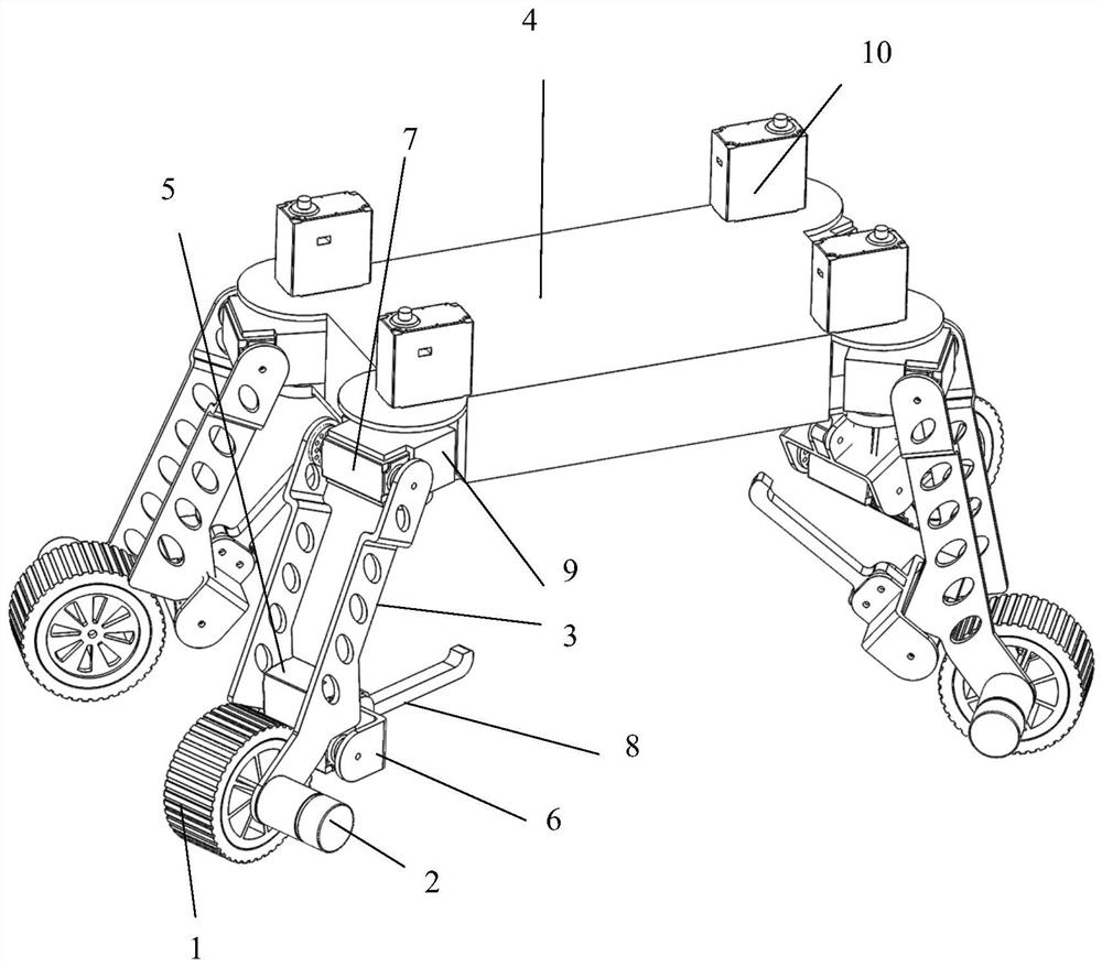 Wheel-leg automatic exchange type obstacle crossing robot