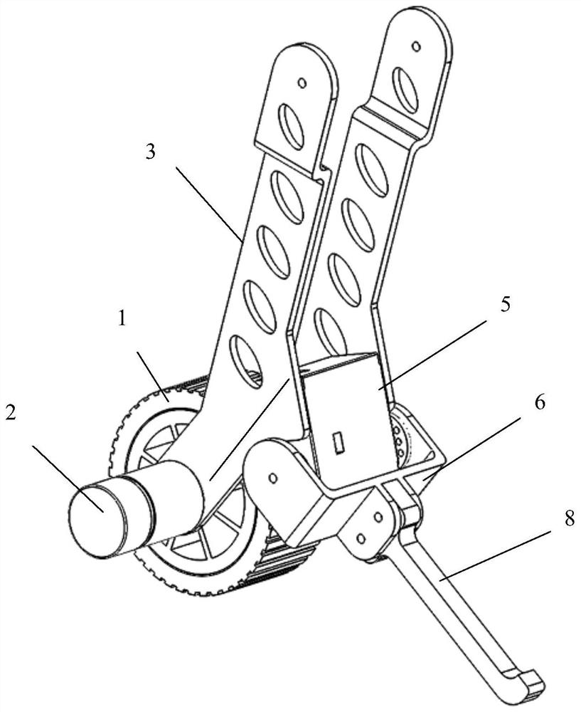 Wheel-leg automatic exchange type obstacle crossing robot