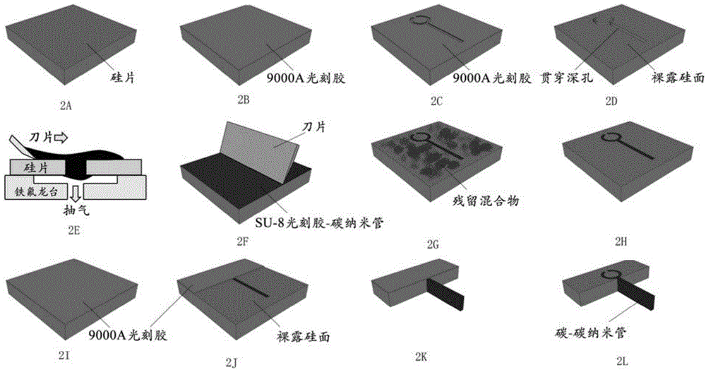 Manufacturing method of high aspect ratio micro structure of novel carbon-carbon nano tube composite material
