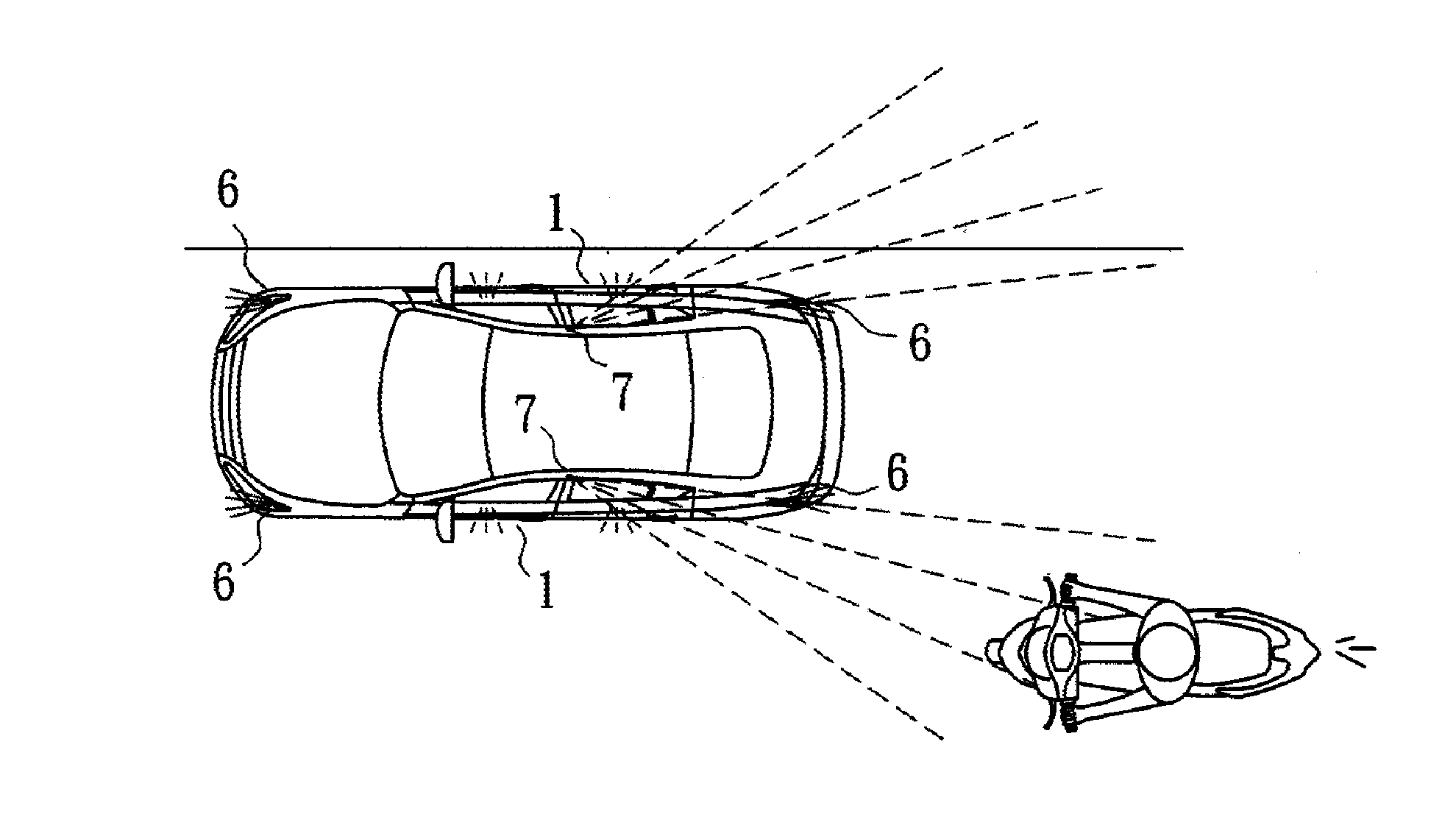 System for alerting automobile driver when opening door